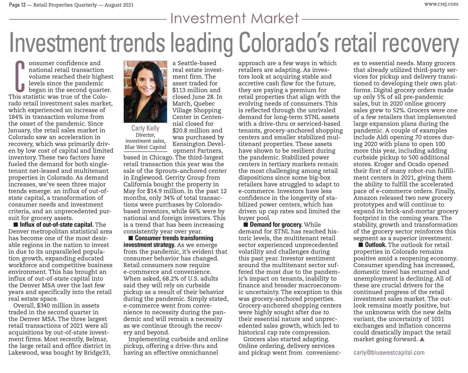 Investment Trends Leading Colorado’s Retail Recovery